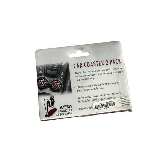 🍁 BUNDLE ONLY  5/$15  Circo Smiley Face Emojis Car Coasters, Set of 2, NWT - Picture 2 of 2